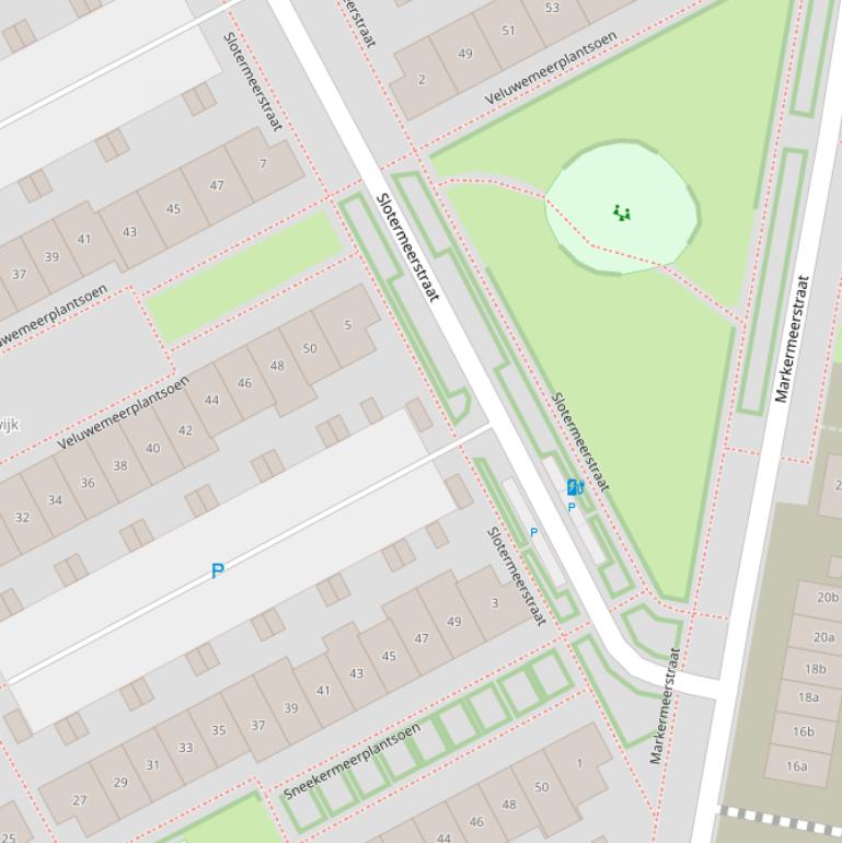 Kaart van de Slotermeerstraat.