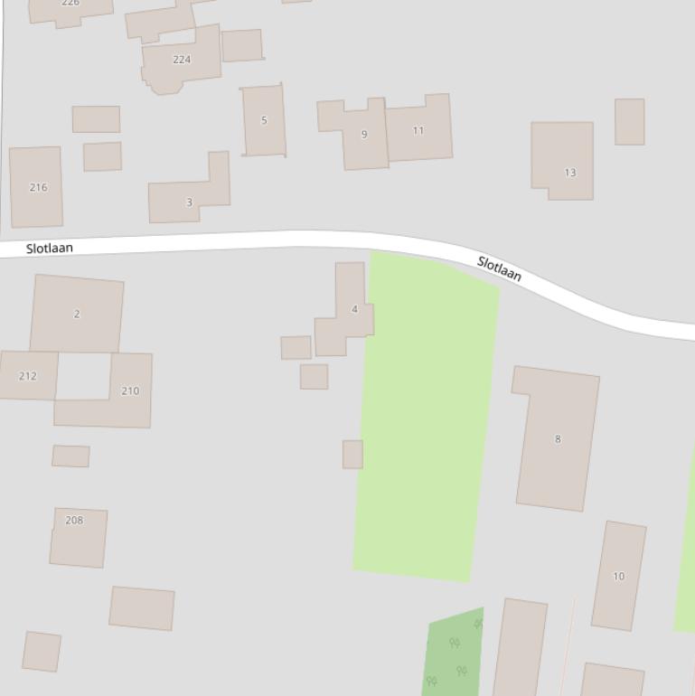 Kaart van de Slotlaan.