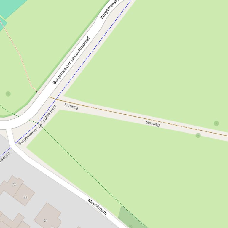 Kaart van de Slotweg.