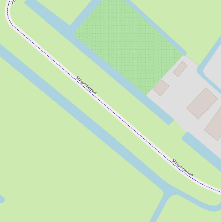 Kaart van het Sluispolderpad.