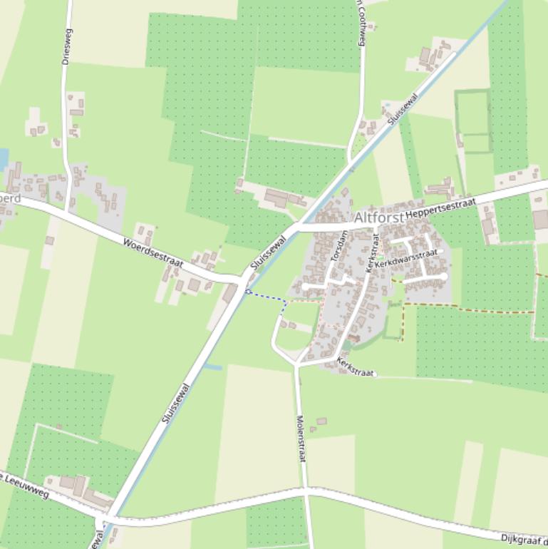 Kaart van  Sluissewal.