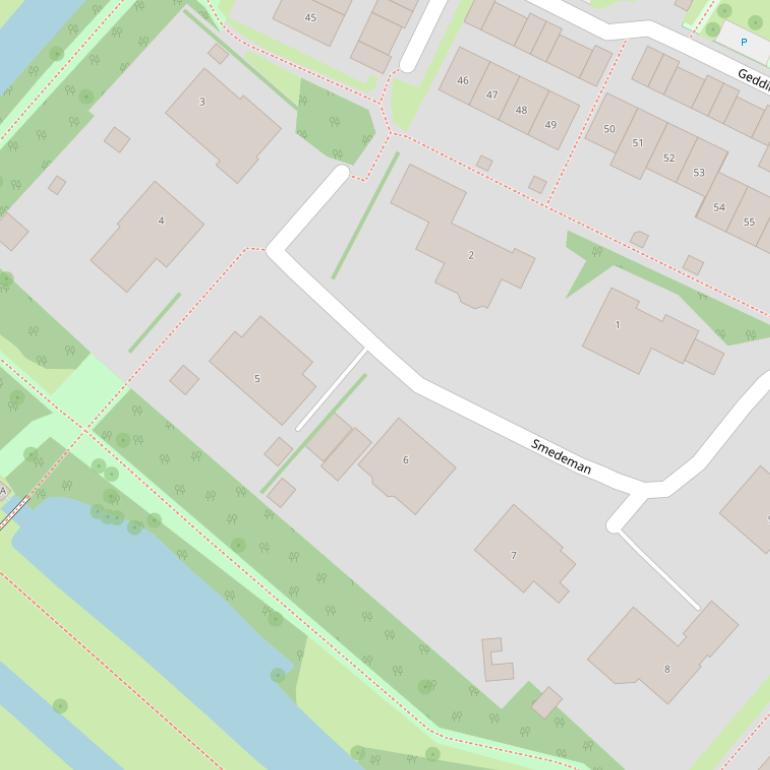 Kaart van  Smedeman.