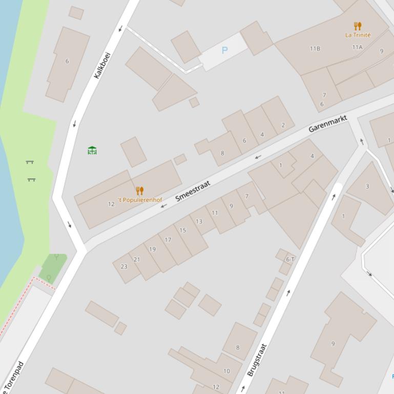 Kaart van de Smeestraat.