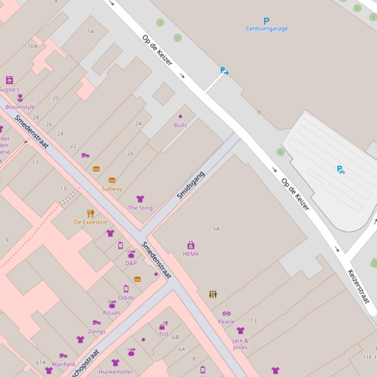 Kaart van  Smidsgang.