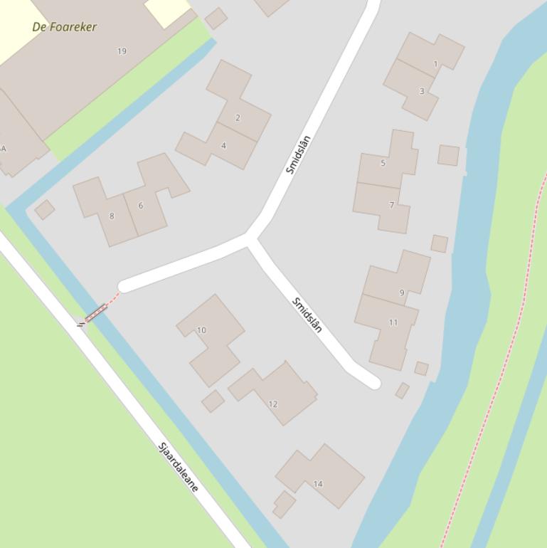 Kaart van  Smidslân.