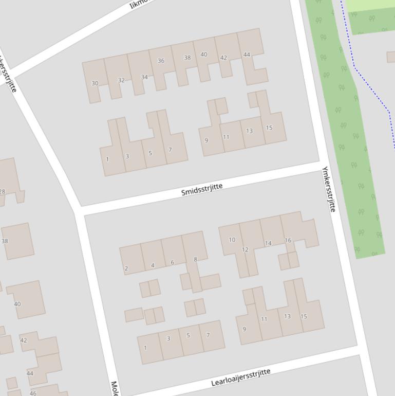 Kaart van  Smidsstrjitte.