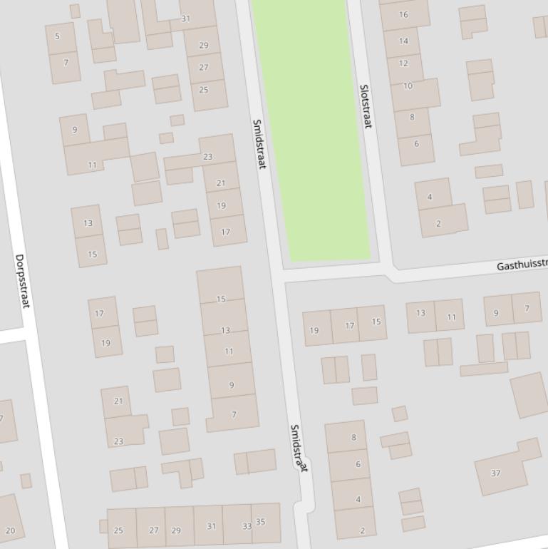 Kaart van de Smidstraat.