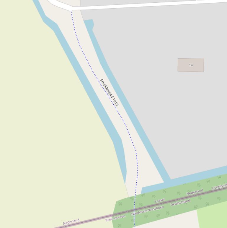 Kaart van  Smokkelpad 1813.