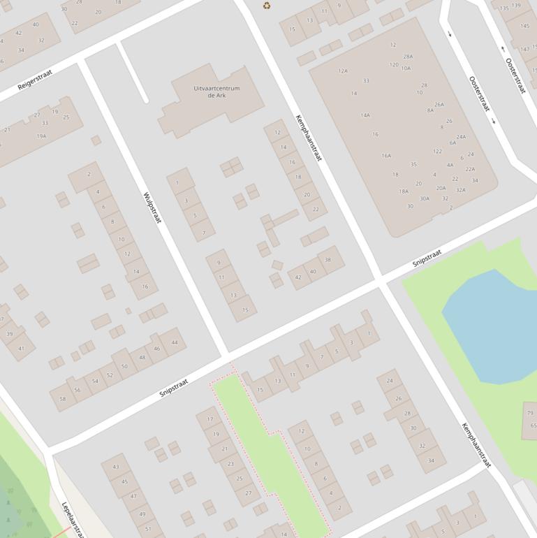 Kaart van de Snipstraat.