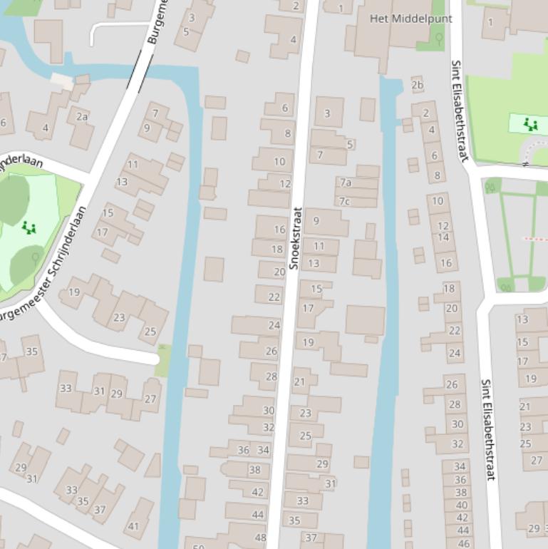 Kaart van de Snoekstraat.