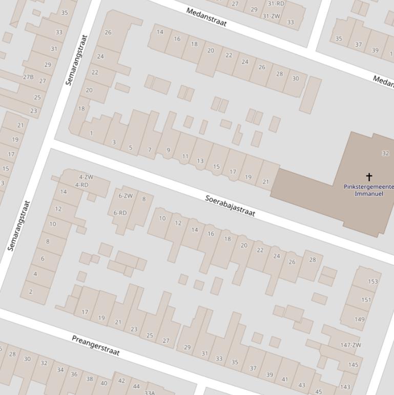 Kaart van de Soerabajastraat.