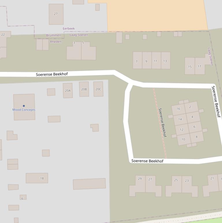 Kaart van de Soerense Beekhof.
