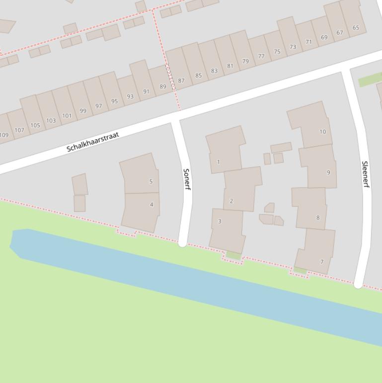 Kaart van het Sonerf.