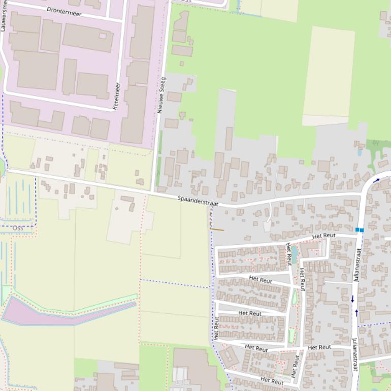 Kaart van de Spaanderstraat.