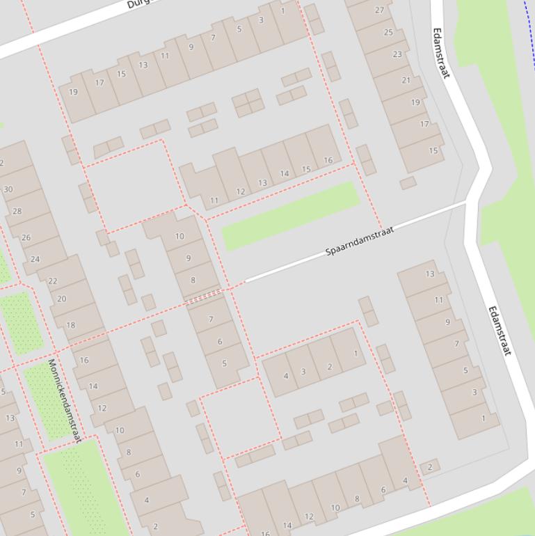 Kaart van de Spaarndamstraat.