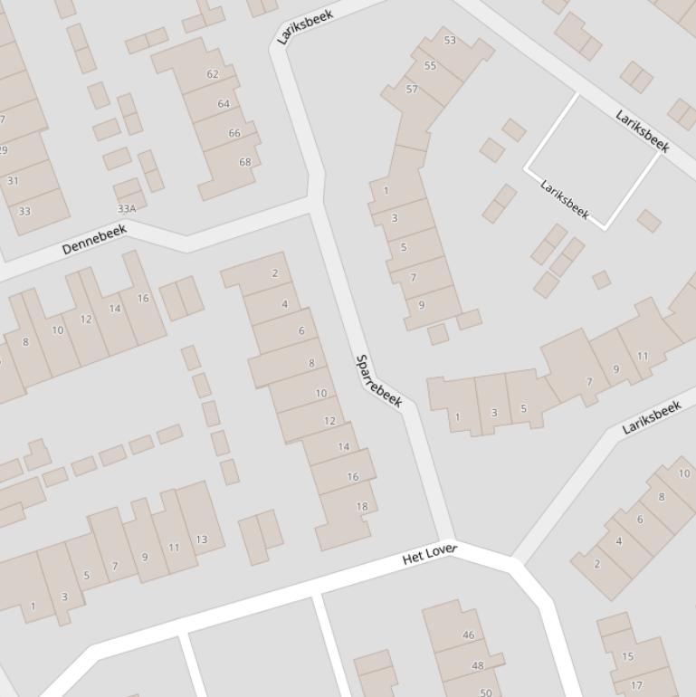 Kaart van  Sparrebeek.