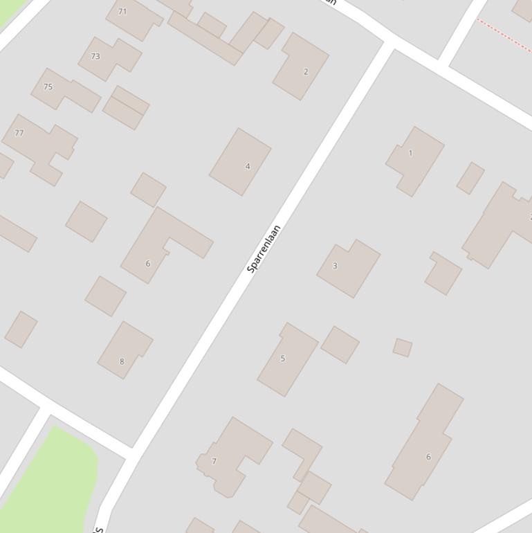 Kaart van de Sparrenlaan.