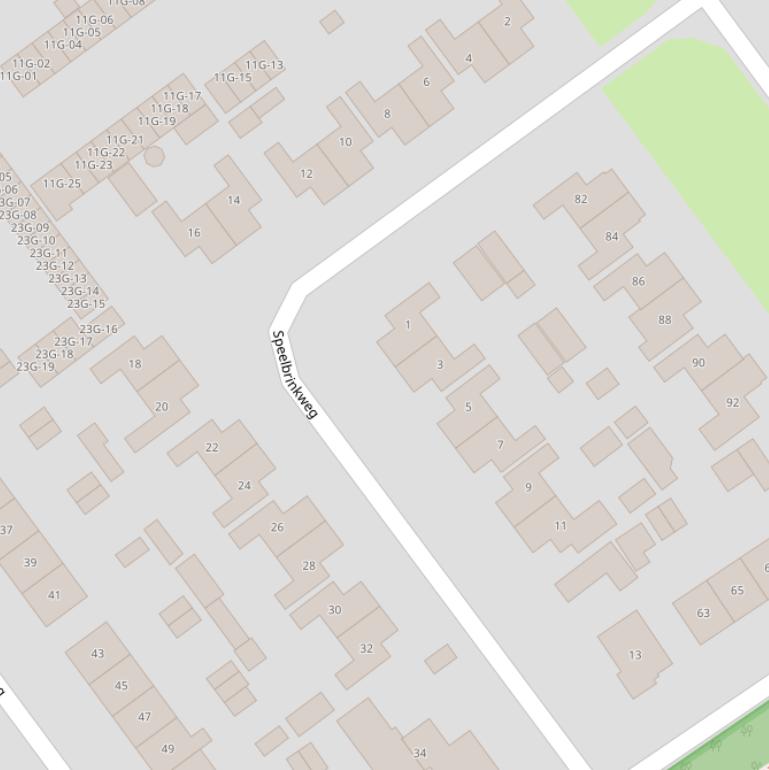 Kaart van de Speelbrinkweg.