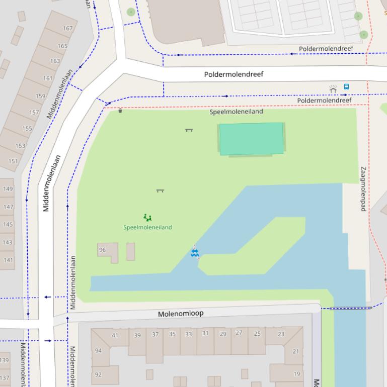 Kaart van  Speelmoleneiland.