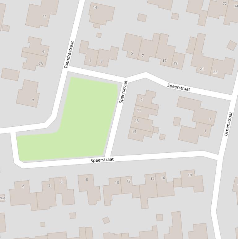 Kaart van de Speerstraat.