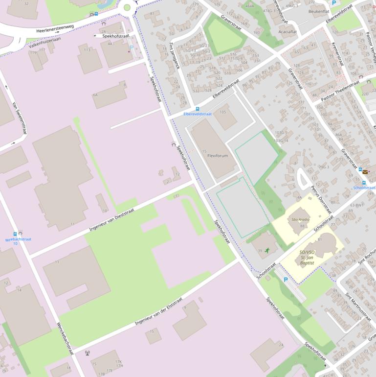 Kaart van de Spekhofstraat.