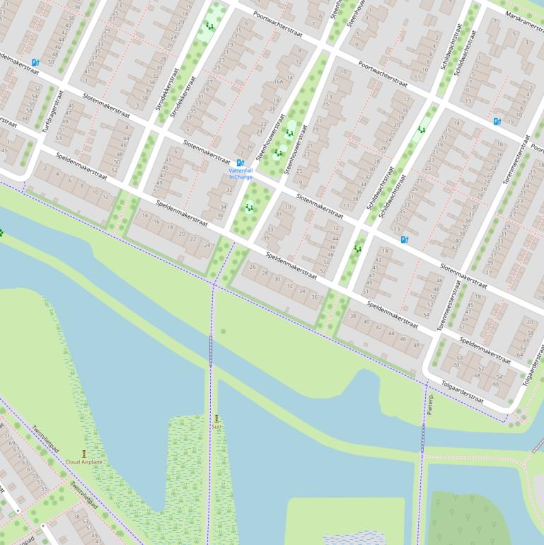 Kaart van de Speldenmakerstraat.
