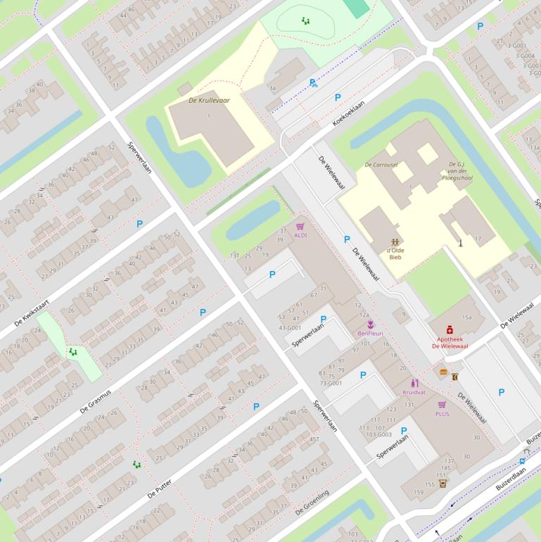 Kaart van de Sperwerlaan.