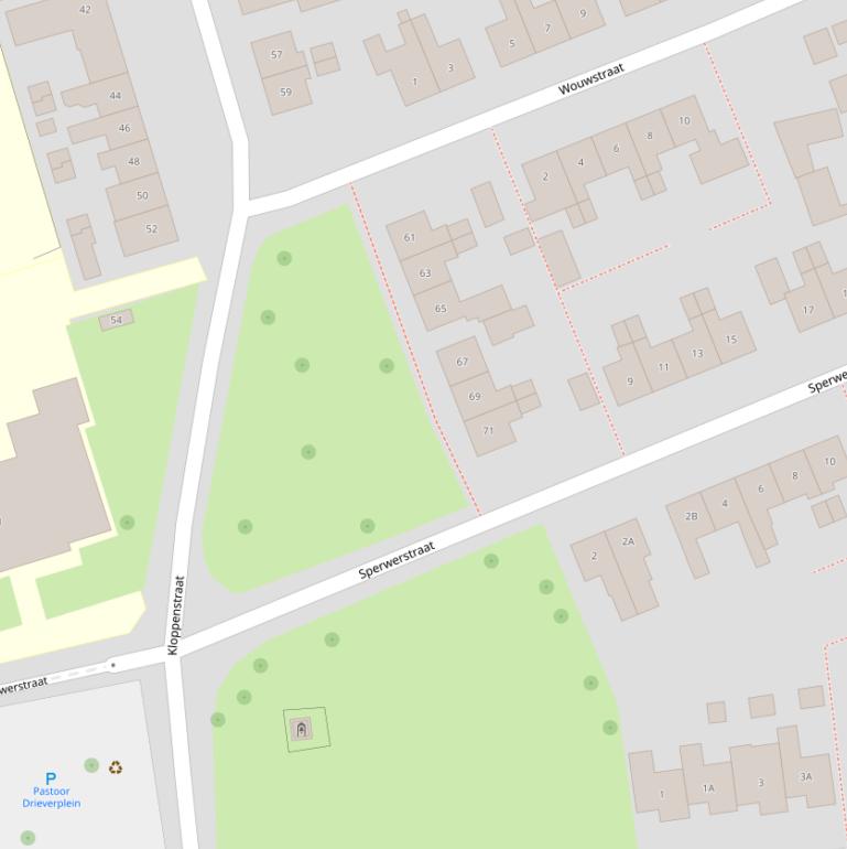 Kaart van de Sperwerstraat.