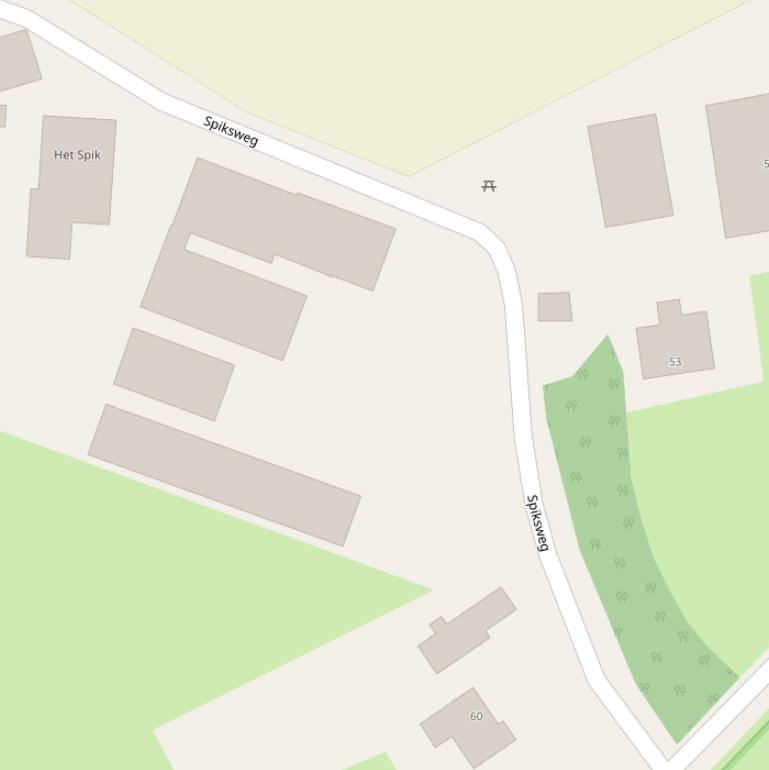 Kaart van de Spiksweg.