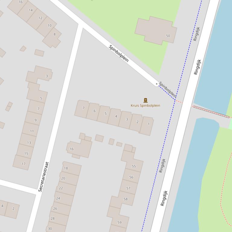 Kaart van het Spinbolplein.