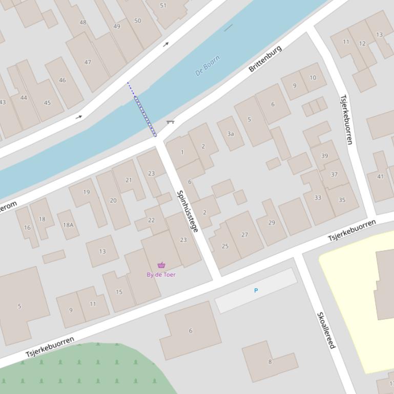 Kaart van  Spinhússtege.