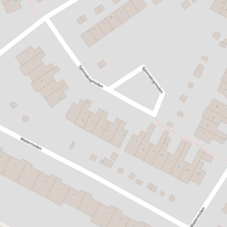 Kaart van  Spinnekopmolen.