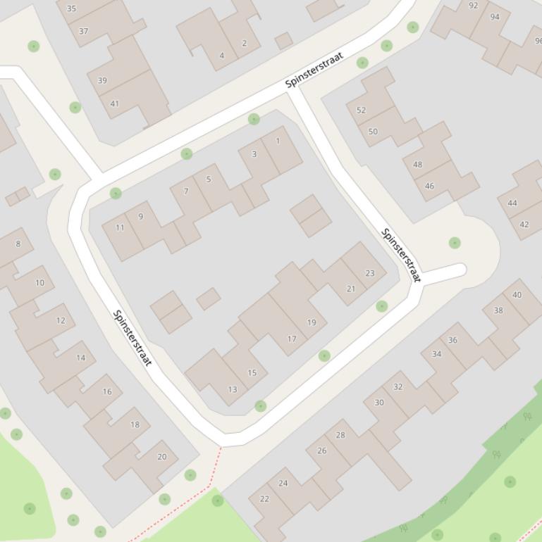 Kaart van de Spinsterstraat.