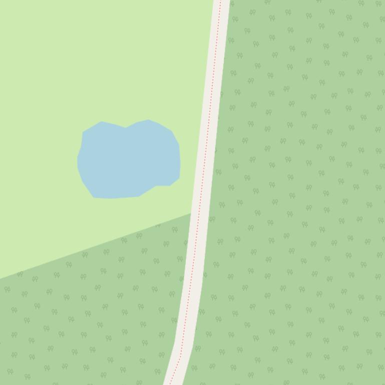 Kaart van de Spokenbosweg.