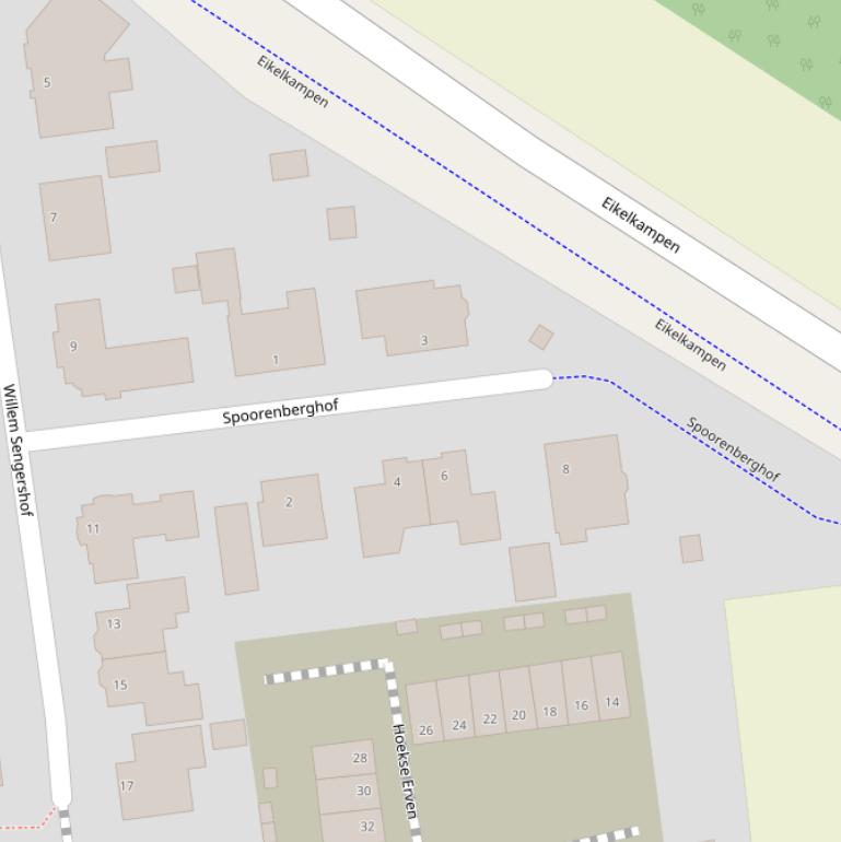 Kaart van de Spoorenberghof.