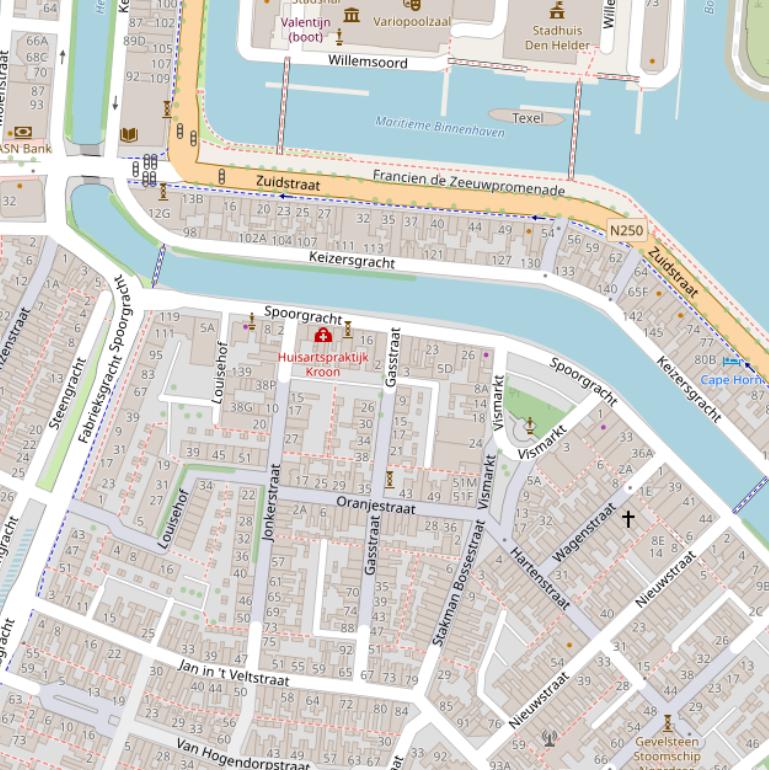 Kaart van de Spoorgracht.