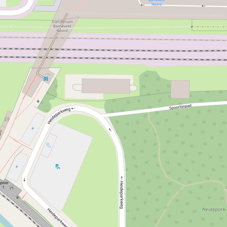 Kaart van het Spoorlijnpad.