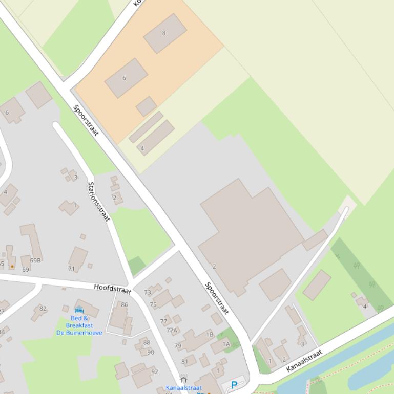 Kaart van de Spoorstraat.