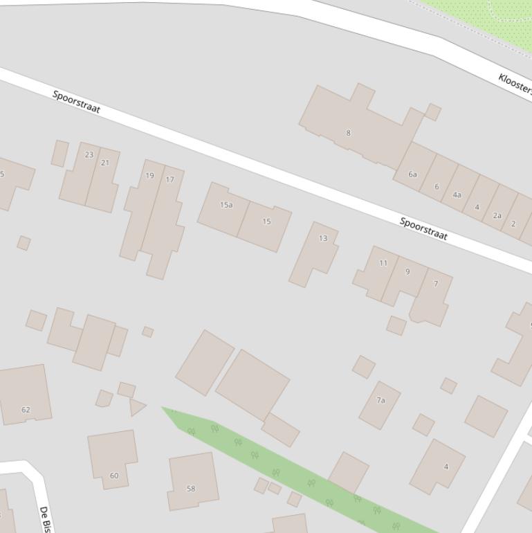 Kaart van de Spoorstraat.