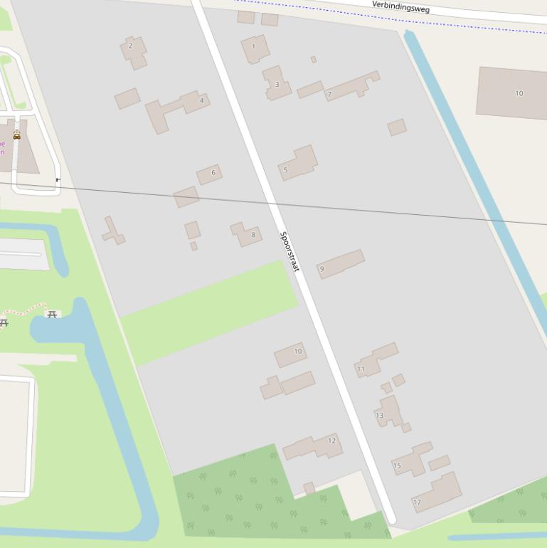 Kaart van de Spoorstraat.