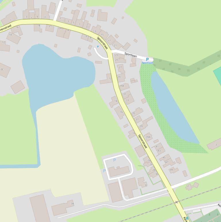 Kaart van de Spoorstraat.