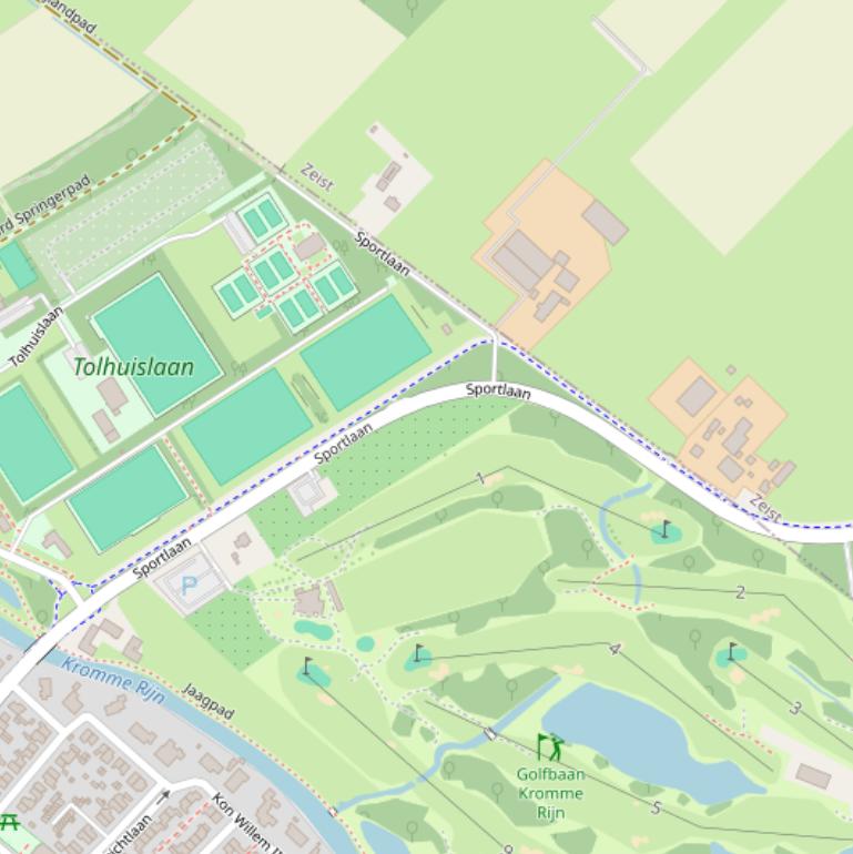 Kaart van de Sportlaan.