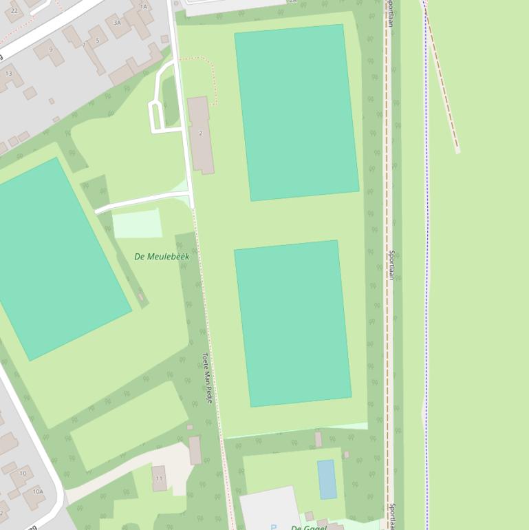 Kaart van de Sportlaan.