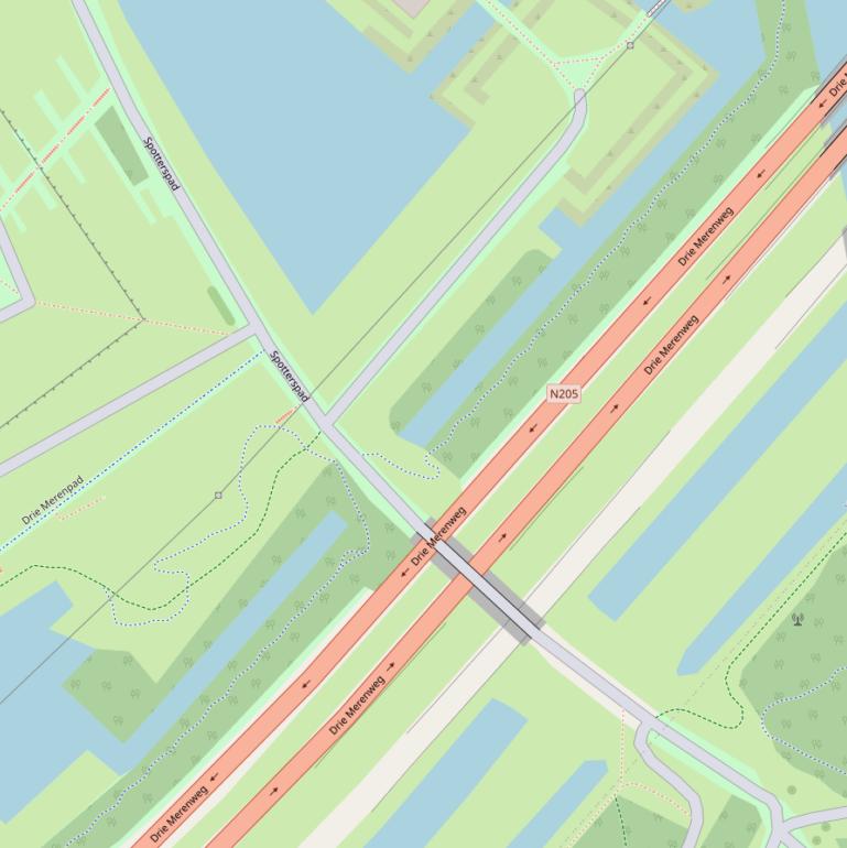 Kaart van het Spotterspad.