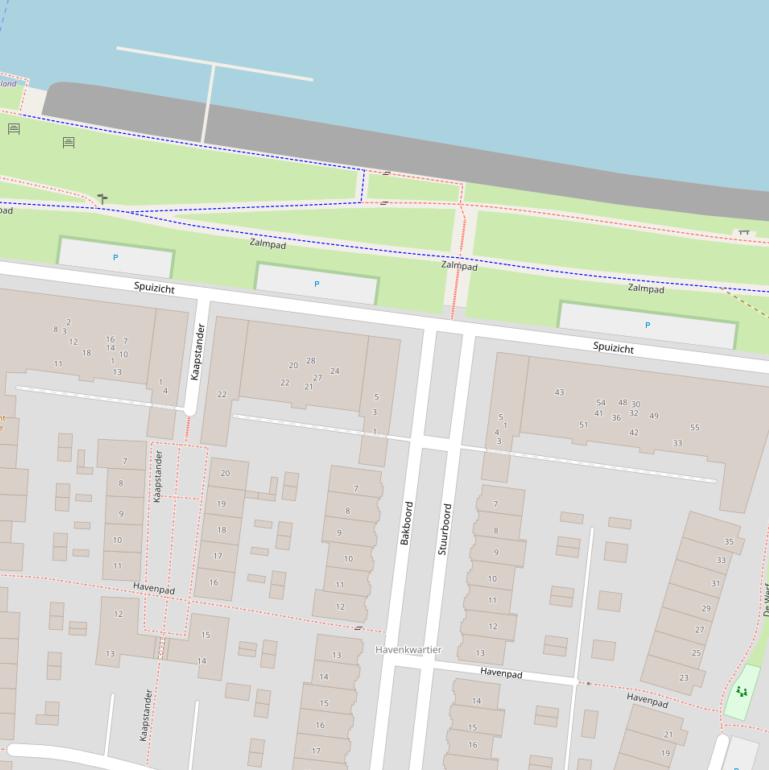 Kaart van  Spuizicht.