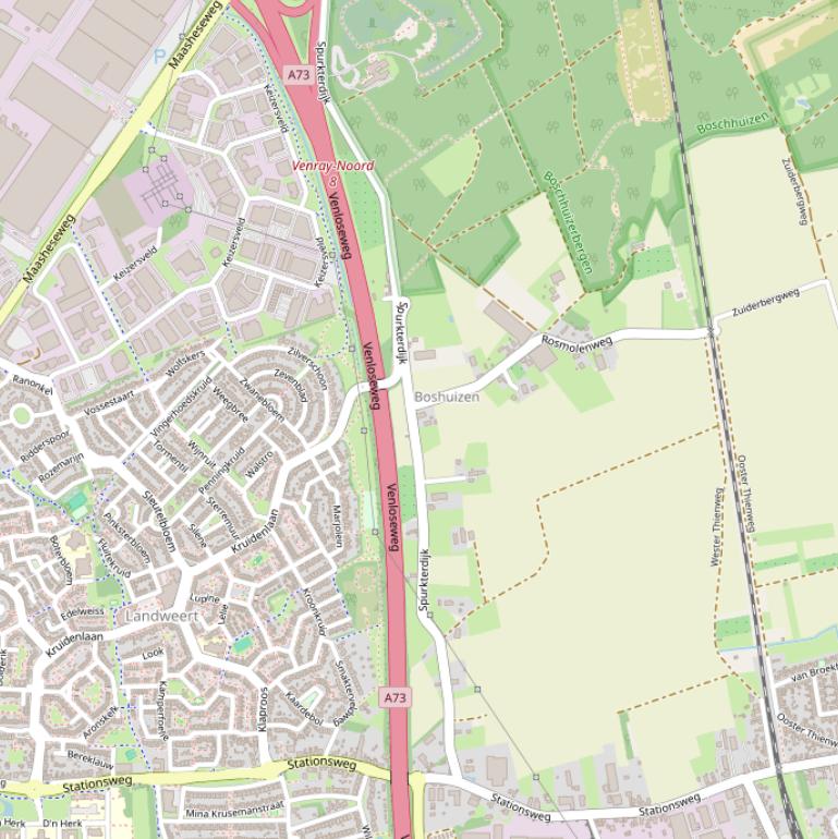 Kaart van de Spurkterdijk.