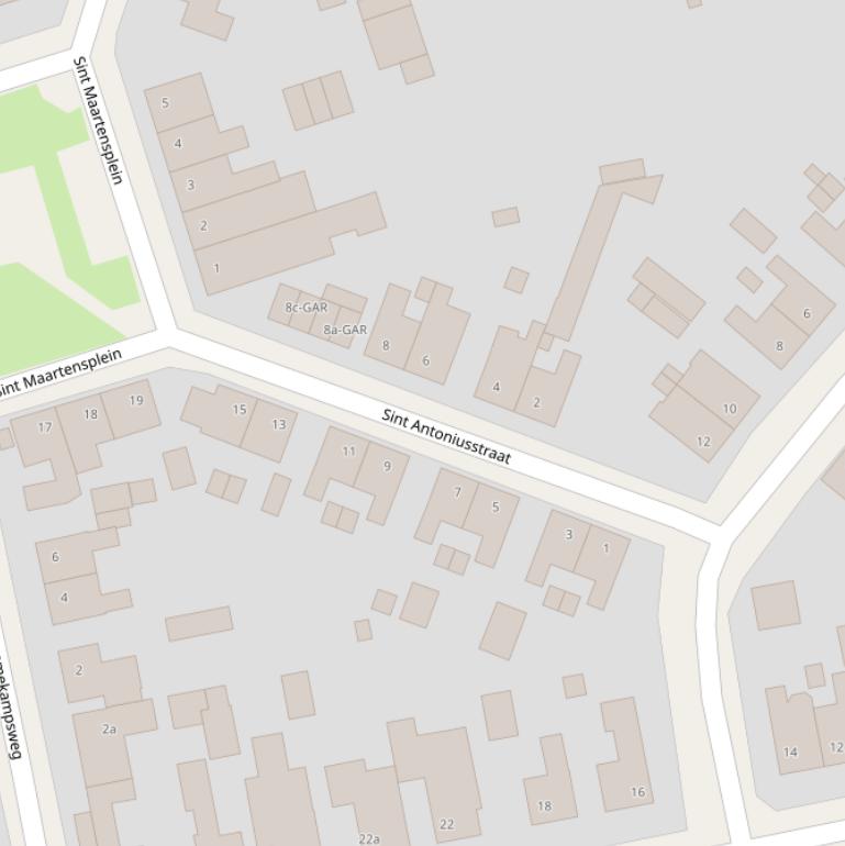 Kaart van de St.Antoniusstraat.