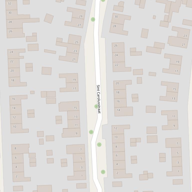 Kaart van de St.Carolusstraat.