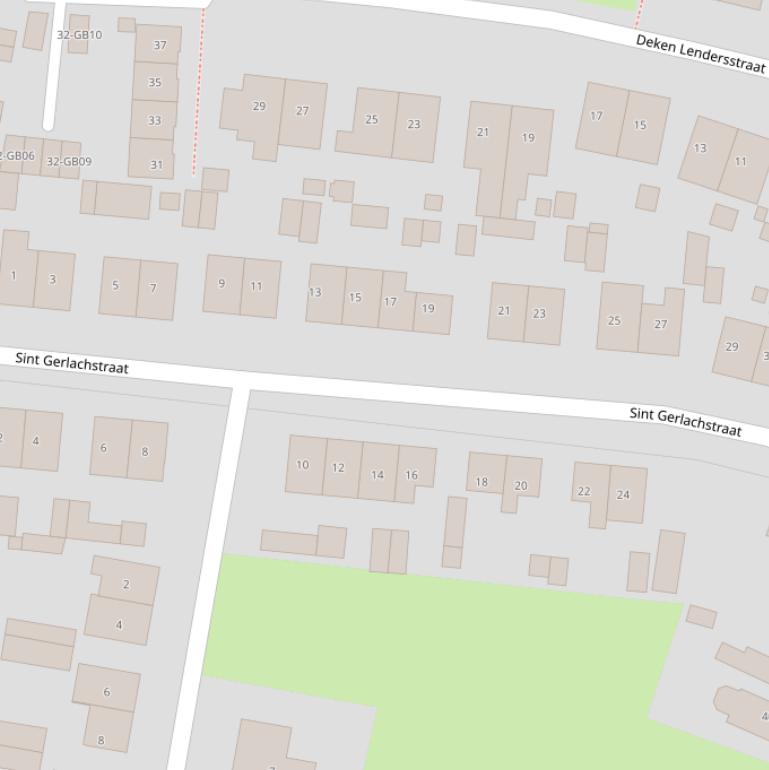 Kaart van de St. Gerlachstraat.