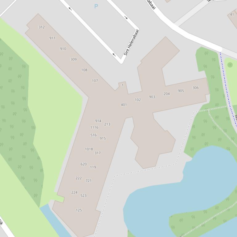 Kaart van  St. Helenabaai.